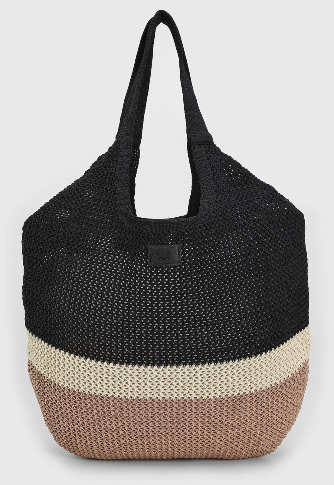 Vista 2 Bolsa Brizza Arezzo Croche Preta Brizza Arezzo preto