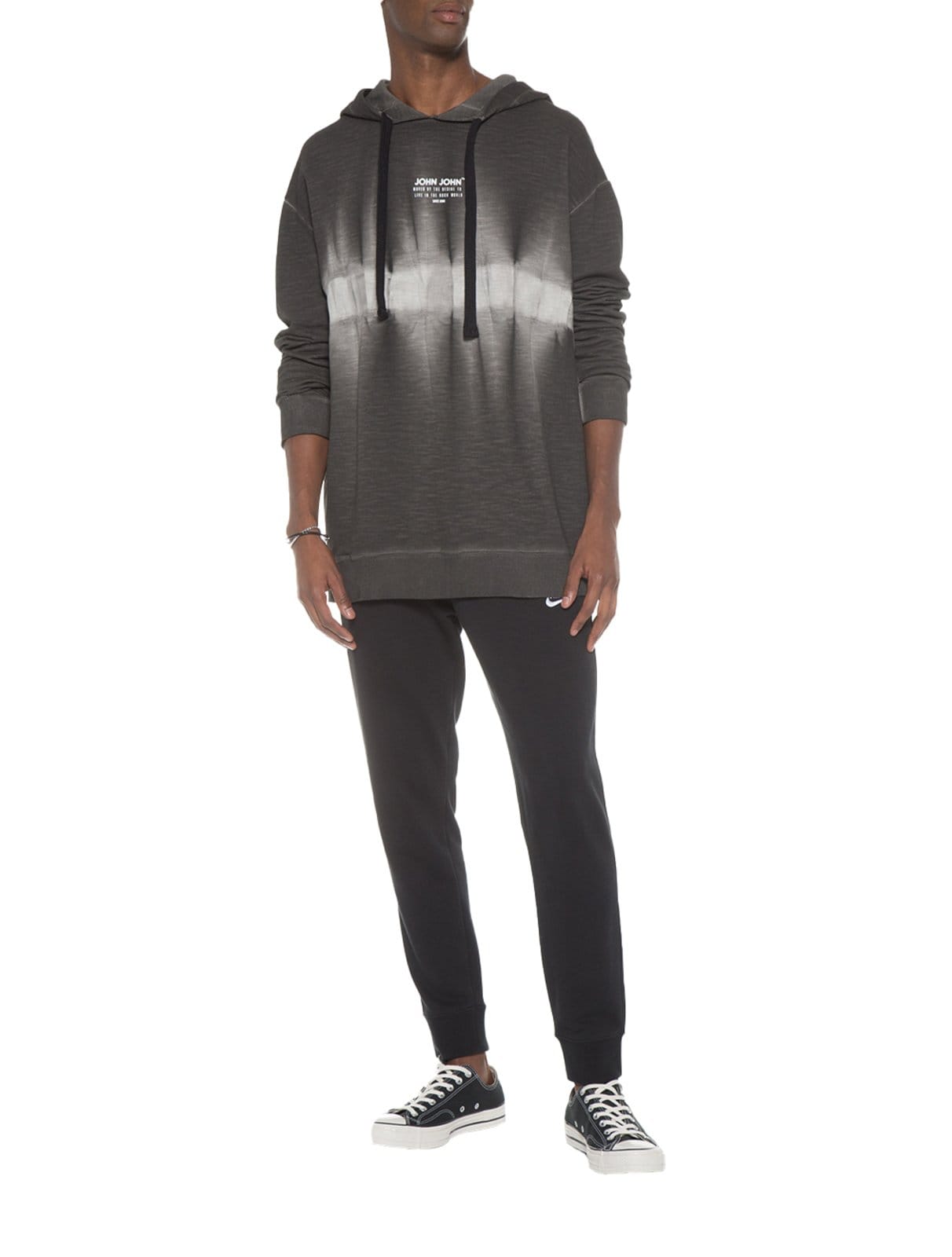 Vista 2 Moletom John John Masculino Hoodie By Desire Tie-Dye édio John John cinza