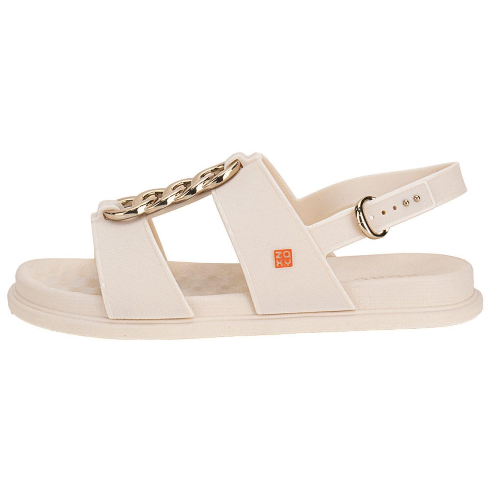 Vista 2 Sandália Feminina Flat Glam Zaxy 19222 3299222 Zaxy bege