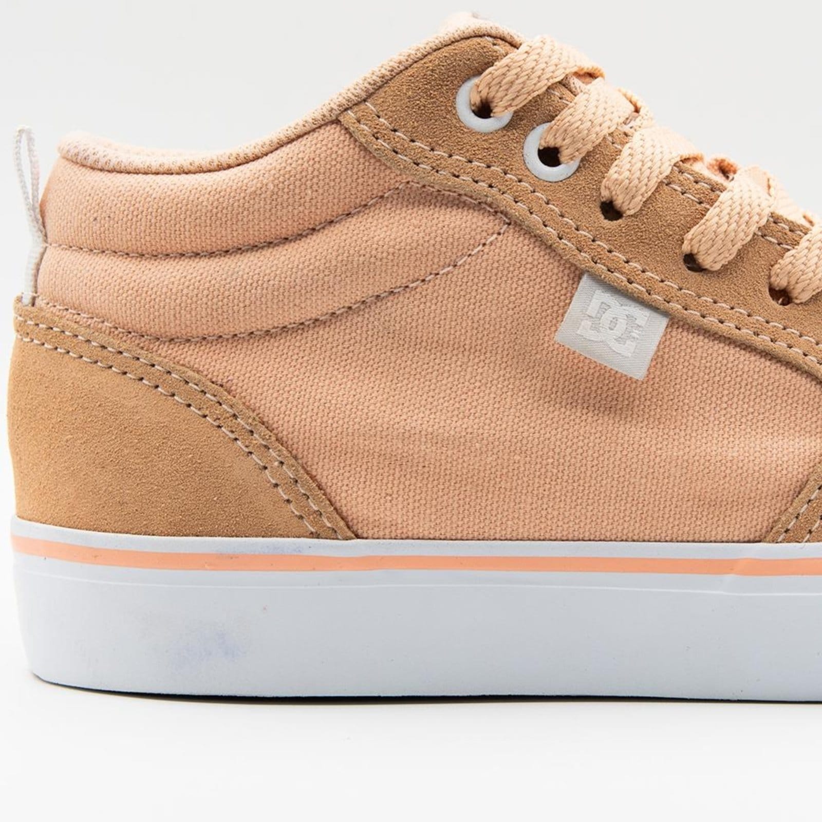 Vista 2 Tênis DC Shoes Anvil LA Mid W WT24 Peach/Peach/White DC Shoes bege white