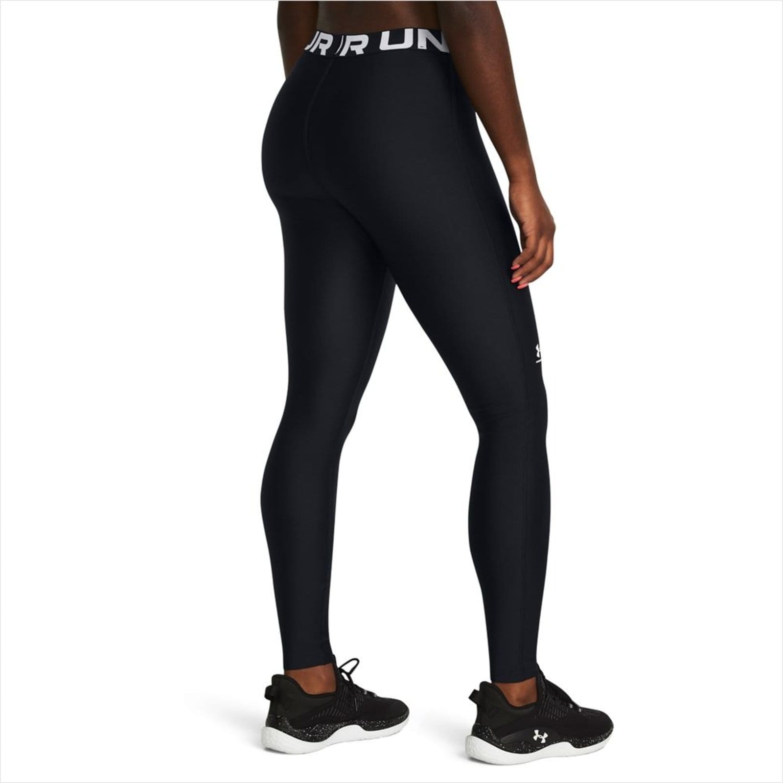 Vista 2 Calça Legging Under Armour CG Authentics Feminina Treino Branco Under Armour preto