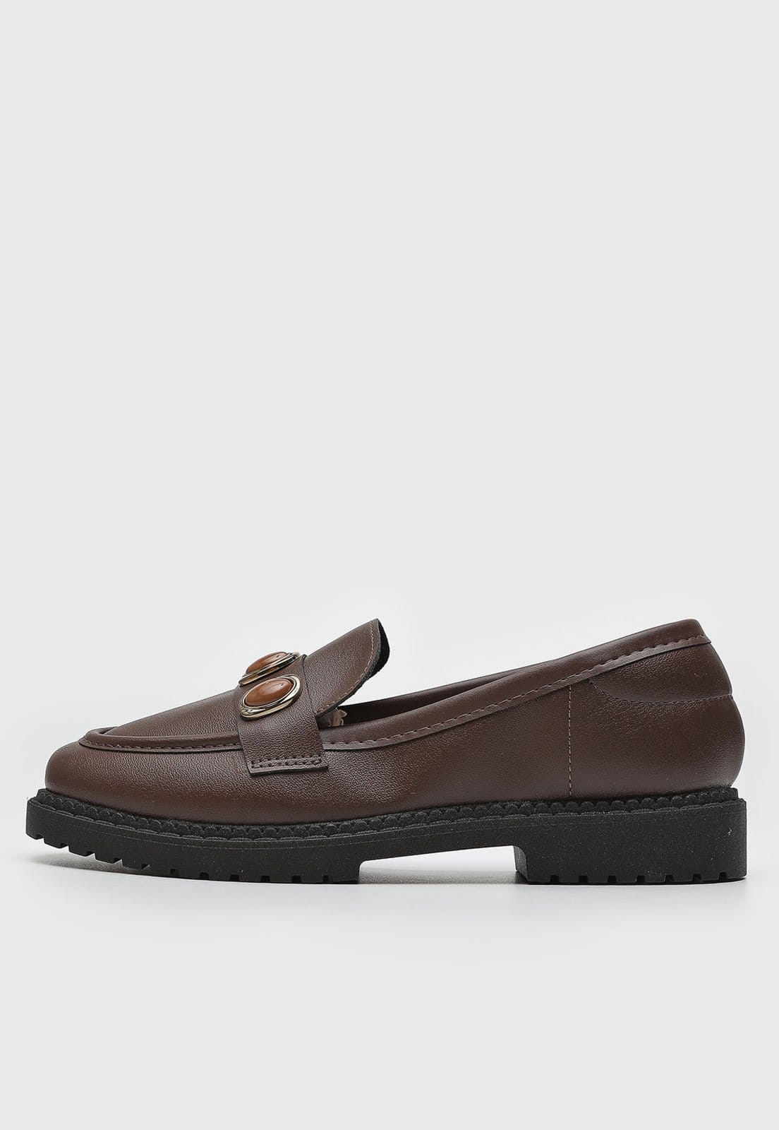 Mocassim Feminino Moleca Detalhe Metalizado