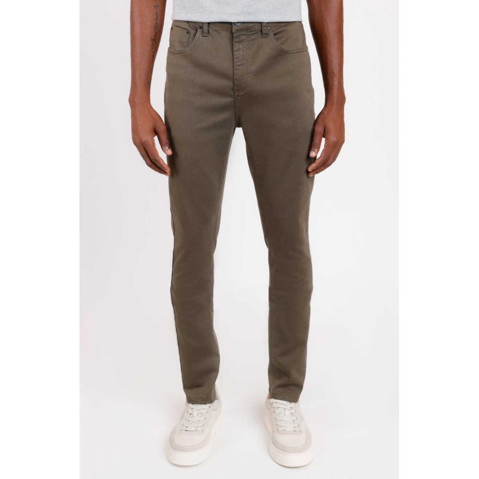 Calça Color Five Pockets Skinny Power Militar