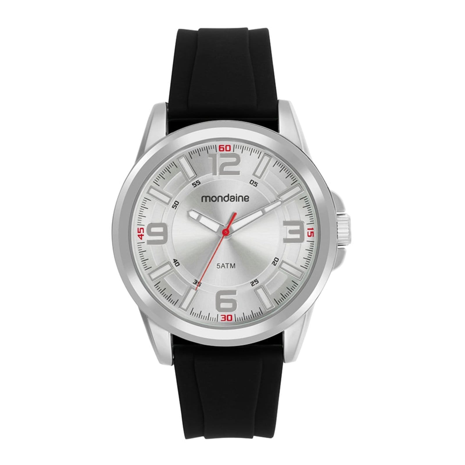 Vista principal Relógio Masculino Prata e Mondaine preto