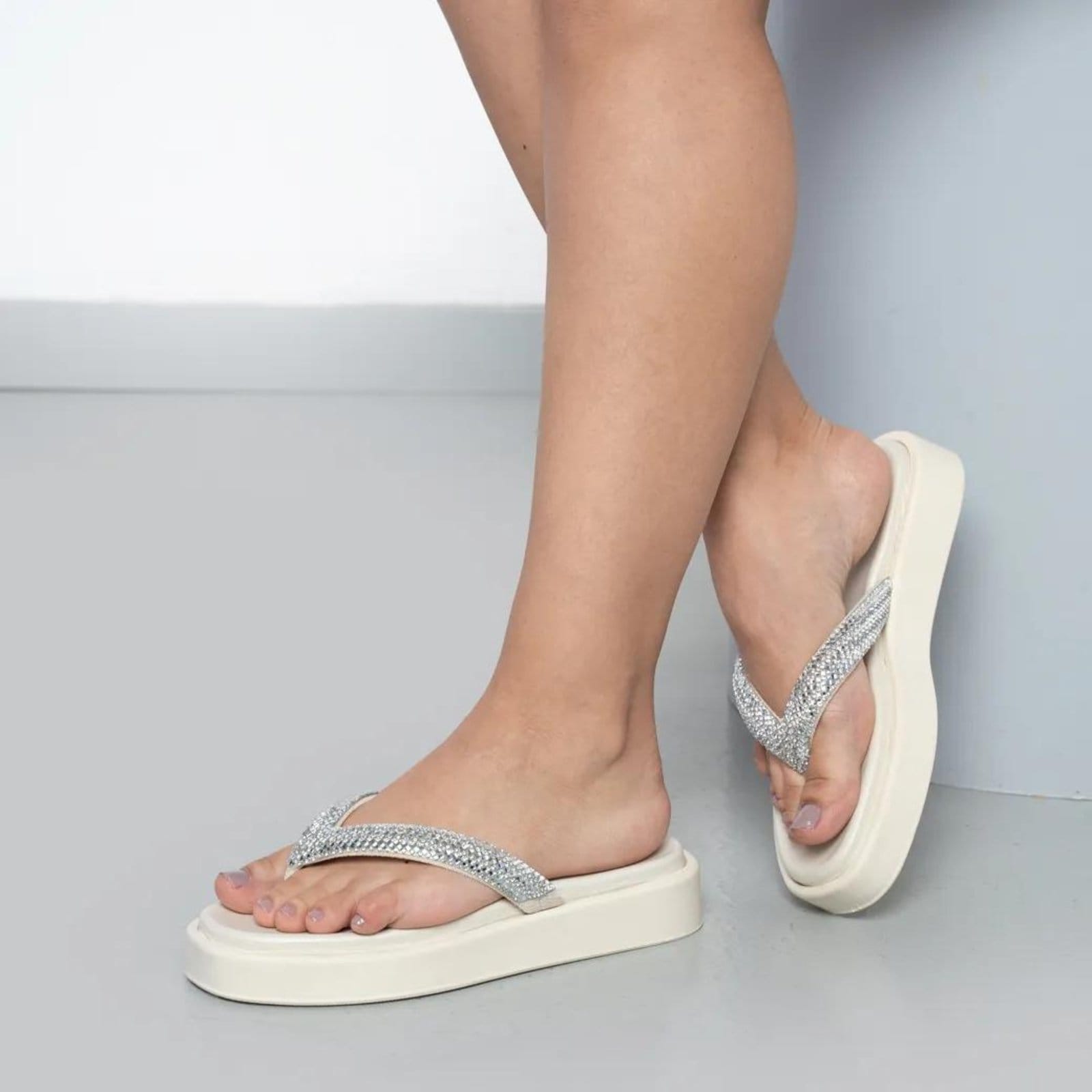 Vista 2 Tamanco M Shuz Salto Bloco Feminino Off-white M Shuz off-white white