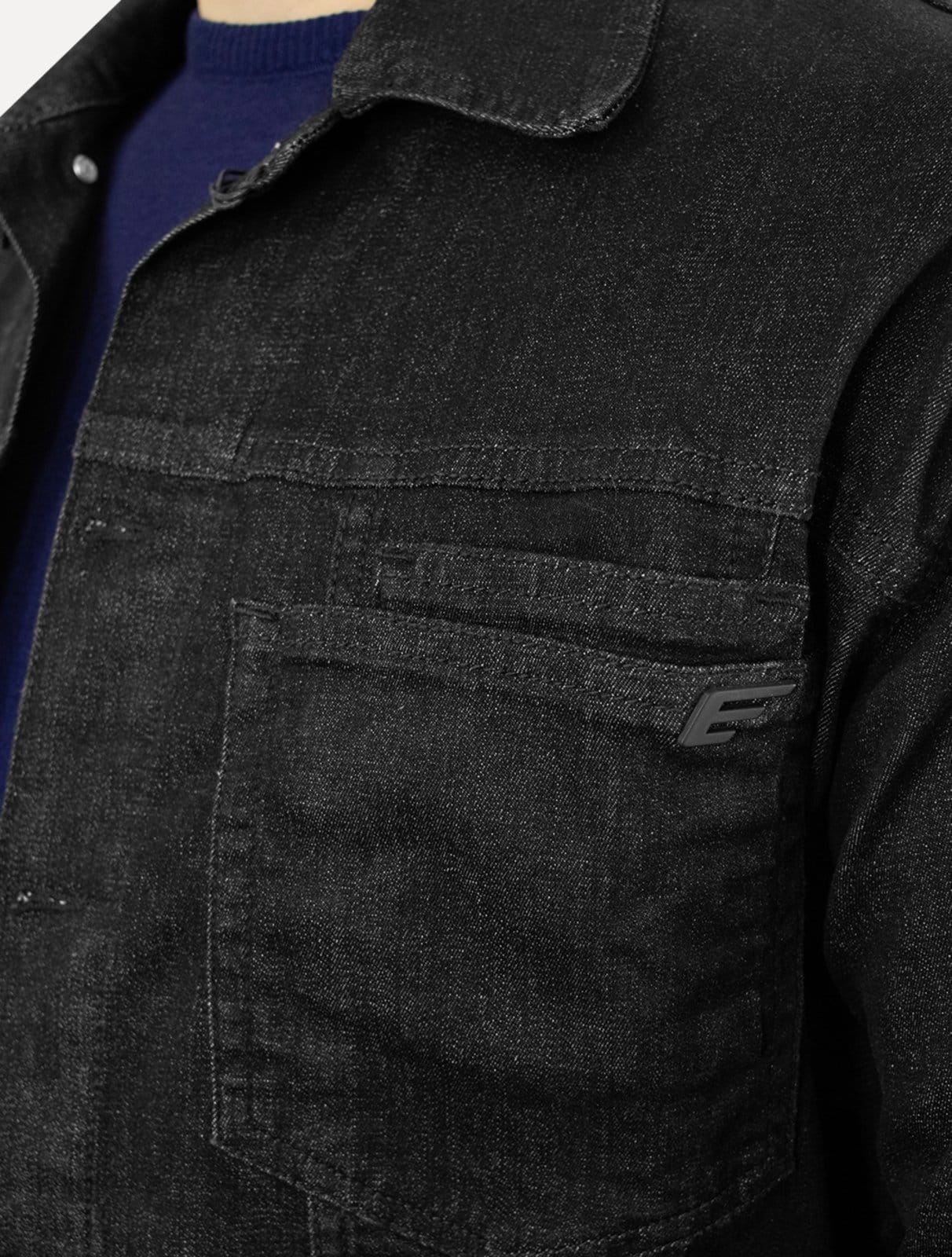 Vista 2 Jaqueta Ellus Jeans Masculina Ocean Vintage Preta Ellus preto