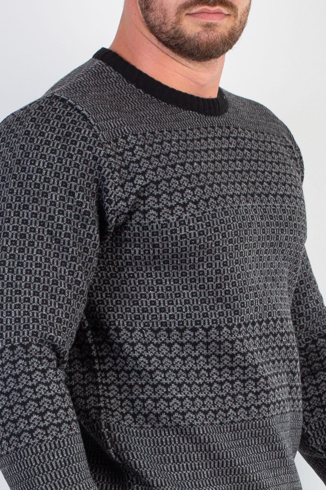 Vista 2 Blusão de malha masculino 50006 Enluaze preto