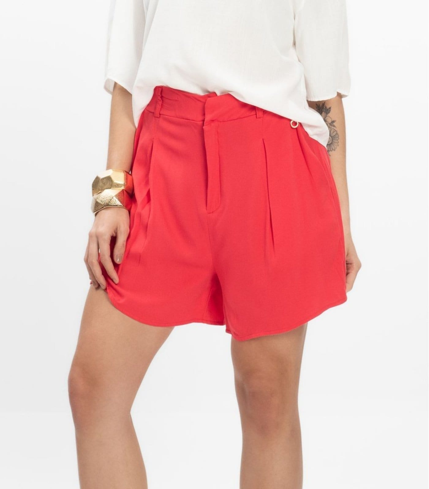 Vista 2 Bermuda Viscose Modena Pesada Feminino Endless Endless laranja