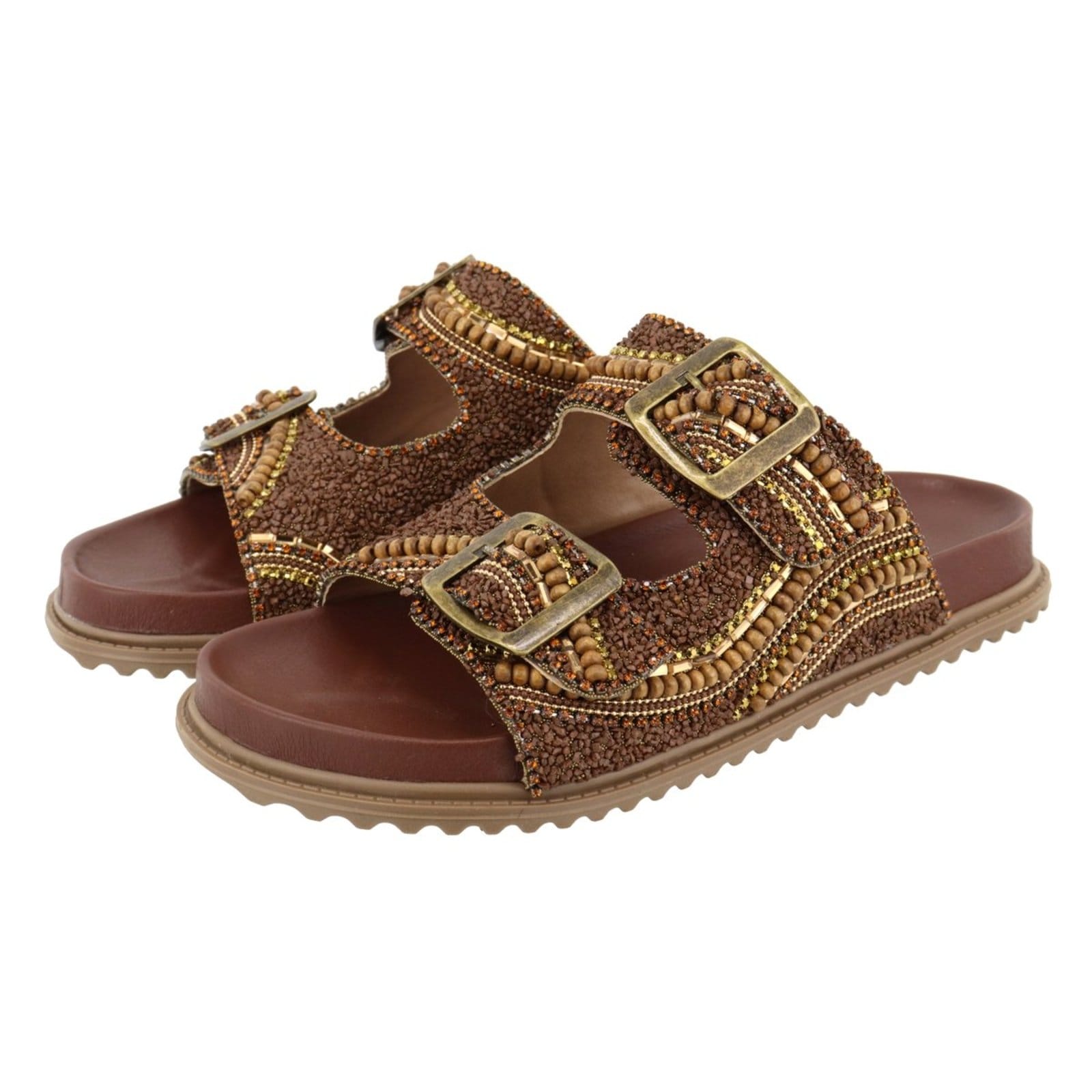 Sandalia Papete Rasteira Strass Pedraria Brilho Cristais Lançamento