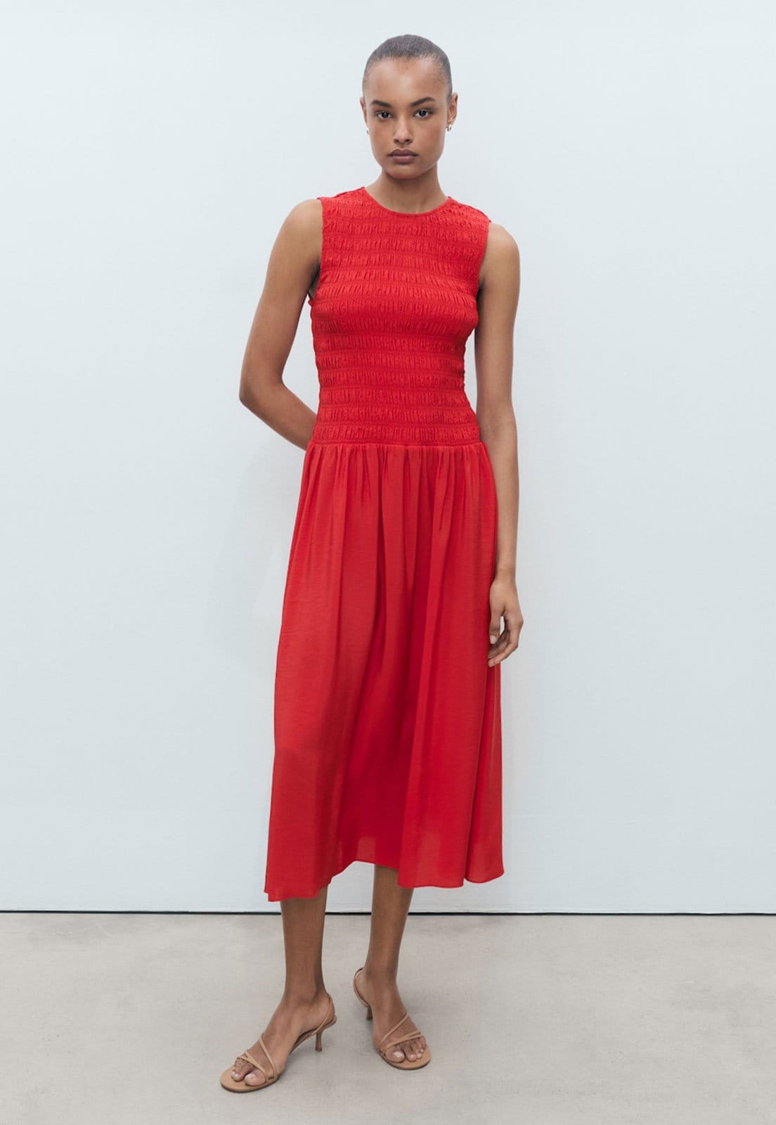 Vestido Mango Midi Lastex