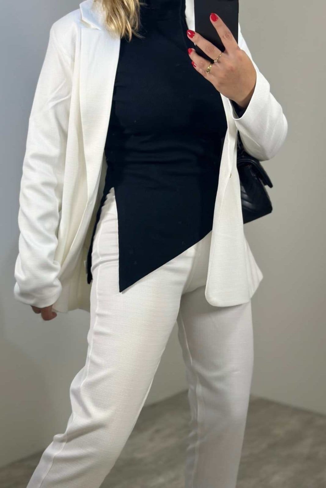 Vista 2 Calça Vanibele Linho Off White Vanibele off-white white