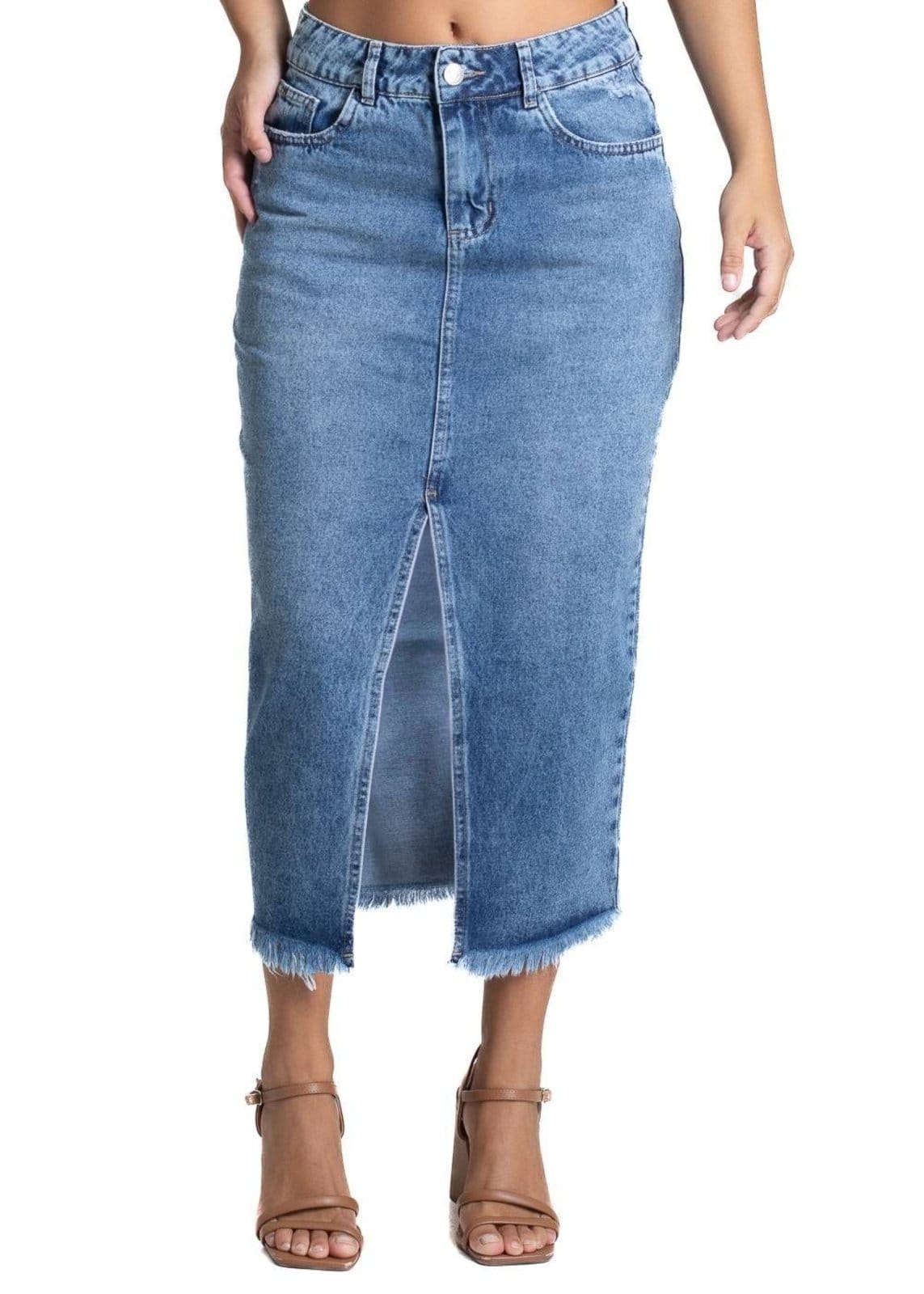 Saia Jeans Sawary Midi - 281991