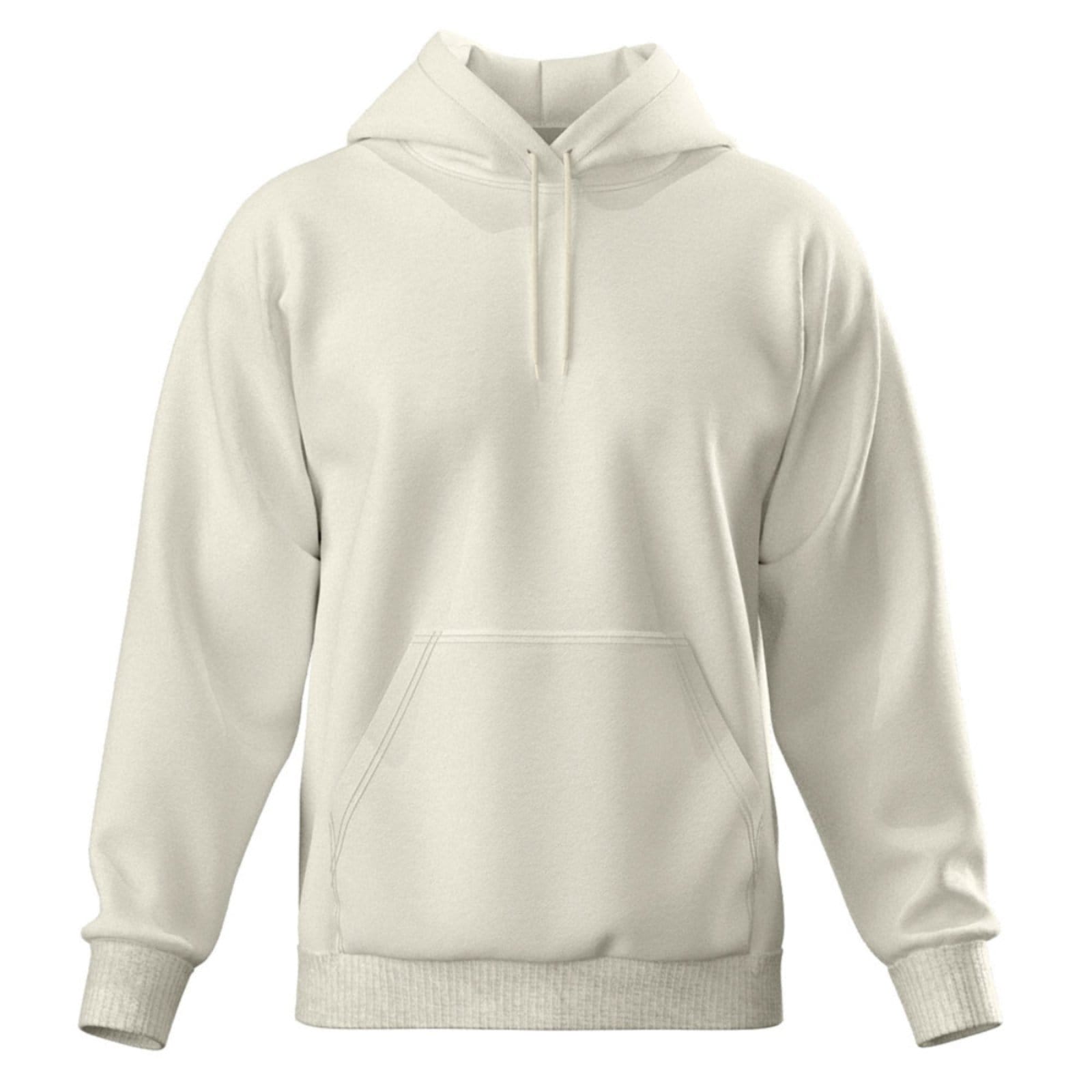 Vista 2 Kit 3 Blusa de Frio Moletom Liso Relaxado Casaco Canguru Fechado Com Capuz Inverno Relaxado bege/café/preto