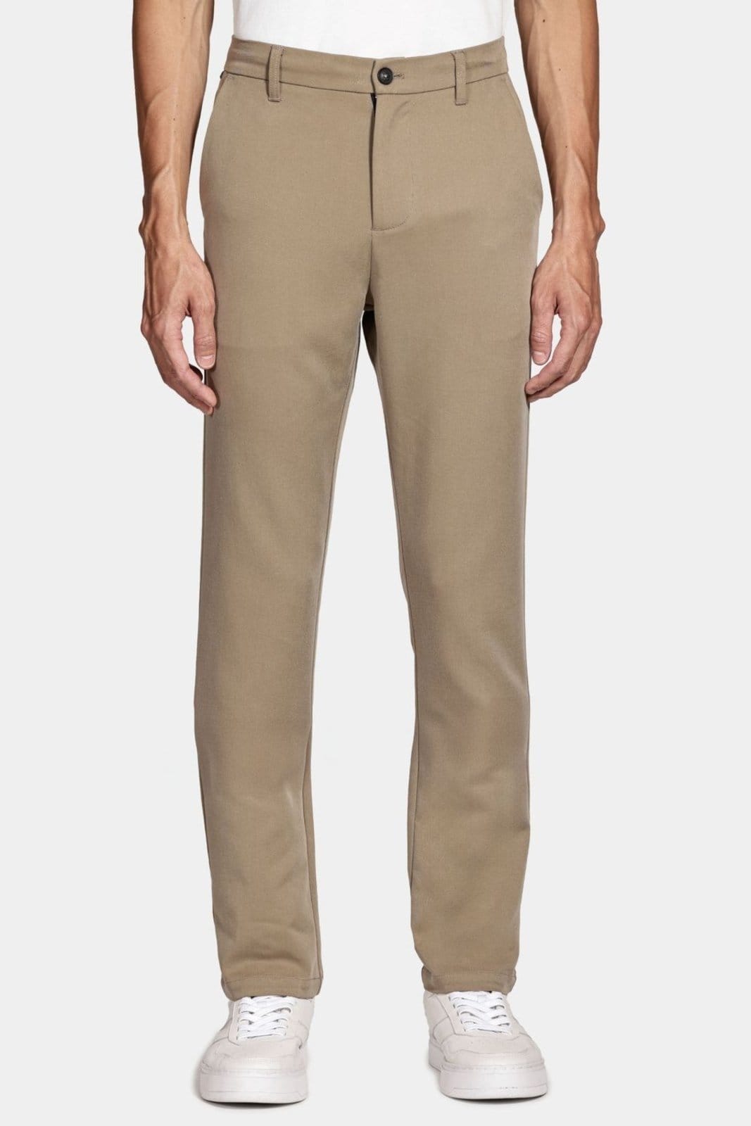 Calça Aramis Chino Clássica Slim Travel Cáqui