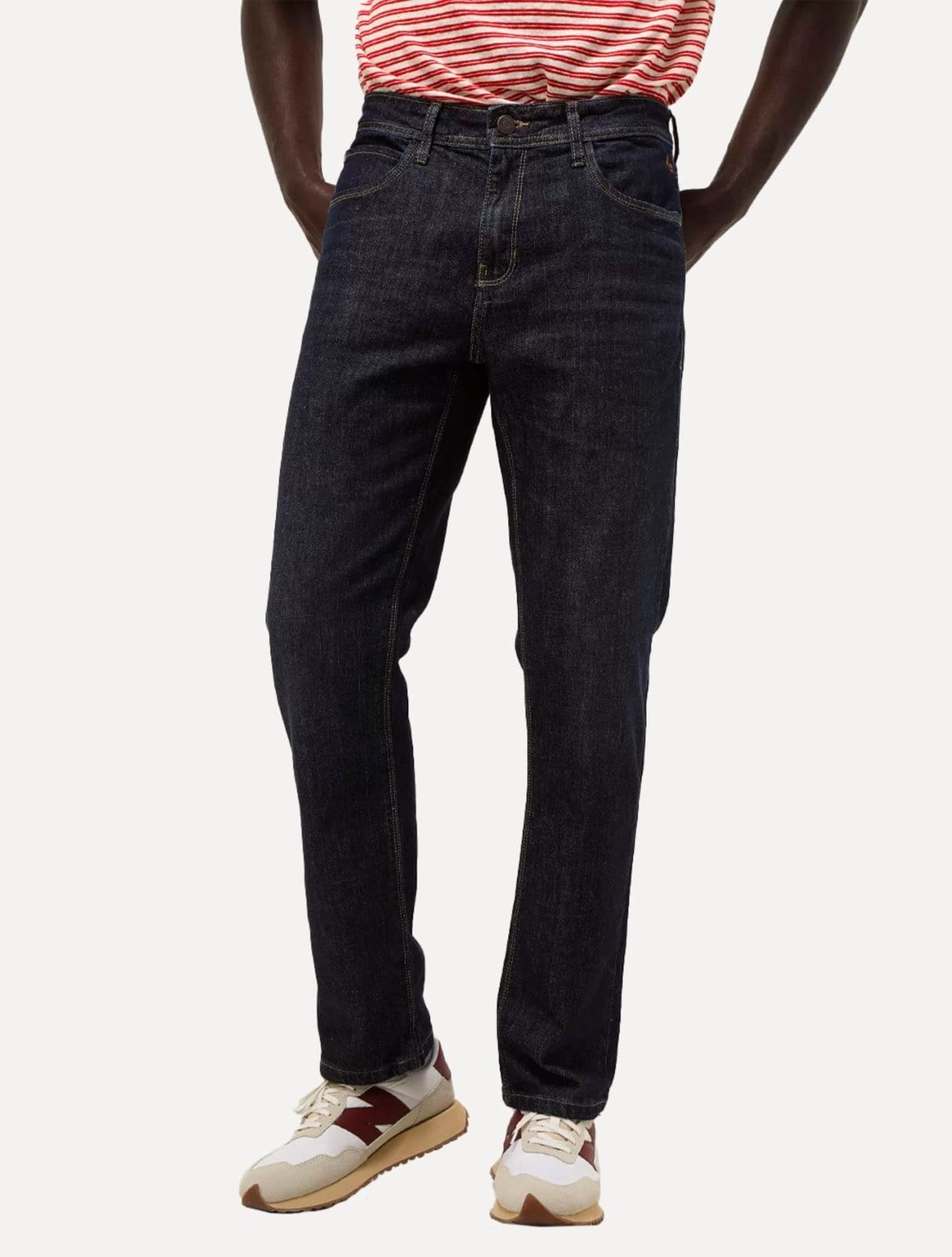 Calça Dudalina Jeans Masculina Straight Stretch Five Pockets Escuro