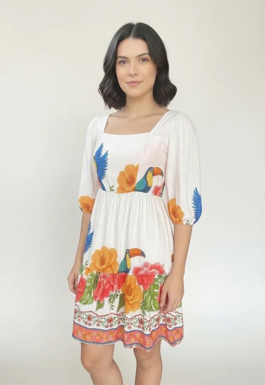 Vestido Curto Amazonia Vital Fauna e Flora I