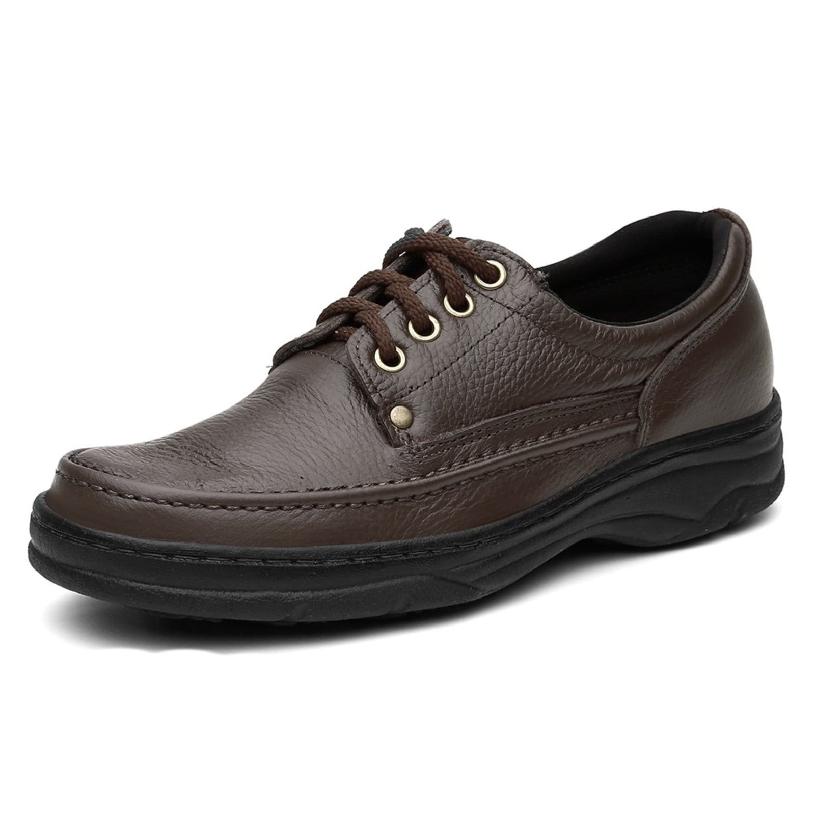Sapato Casual Social Conforto Ortopédico Couro