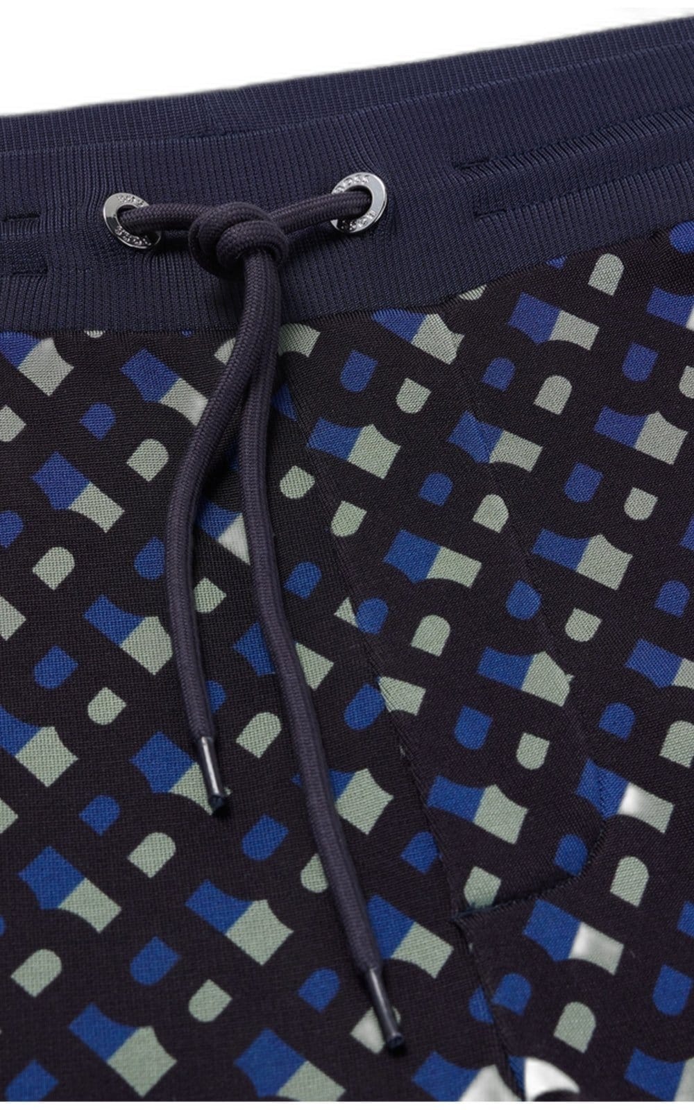 Vista 2 Calças De Treino Com Estampa De Monograma E Listra Adesiva Exclusiva Boss azul marinho