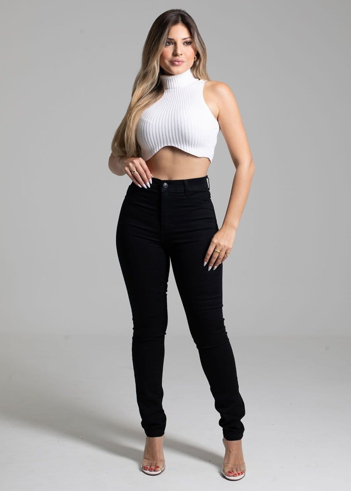 Vista 2 Calça Sarja Sawary Hot Pants - 263832 Sawary preto