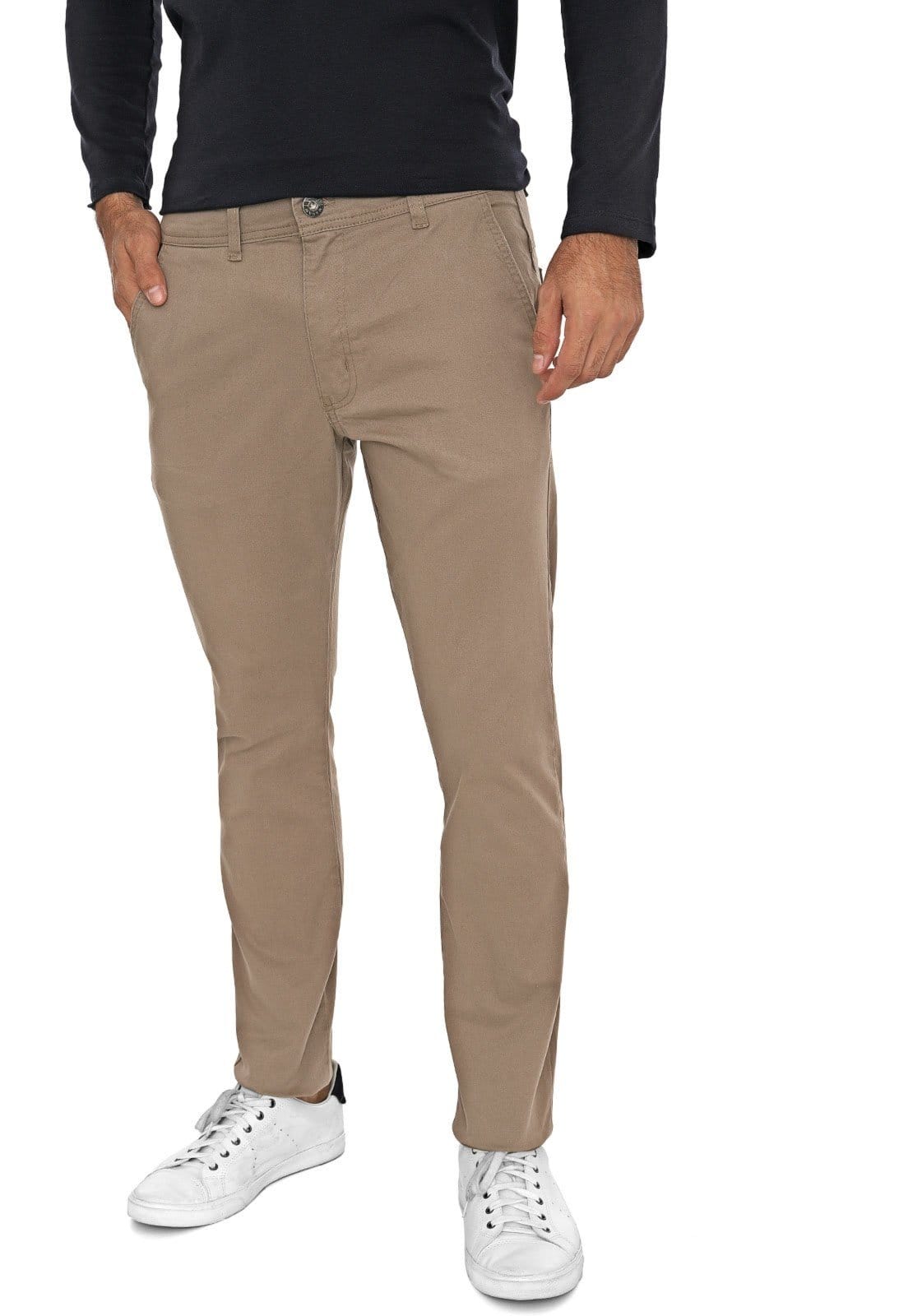 Calça Sarja Conforto Slim Fit Insert Claro