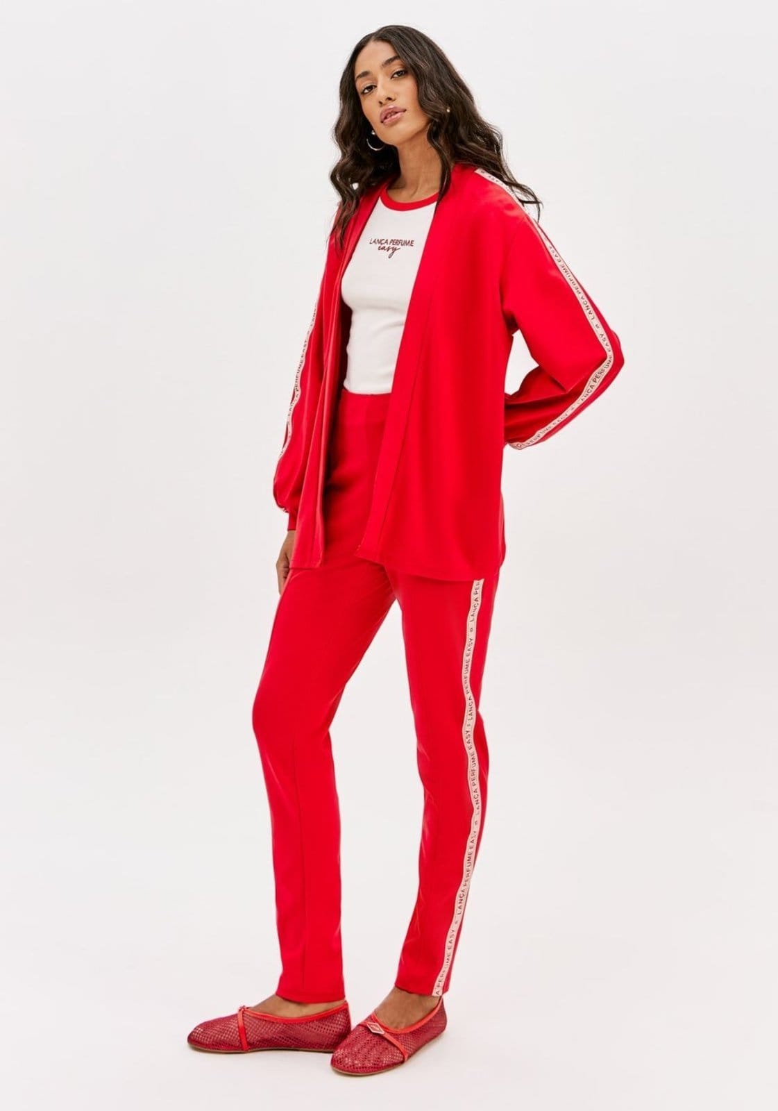 Calça Carrot Cintura Alta Com Gorgurão