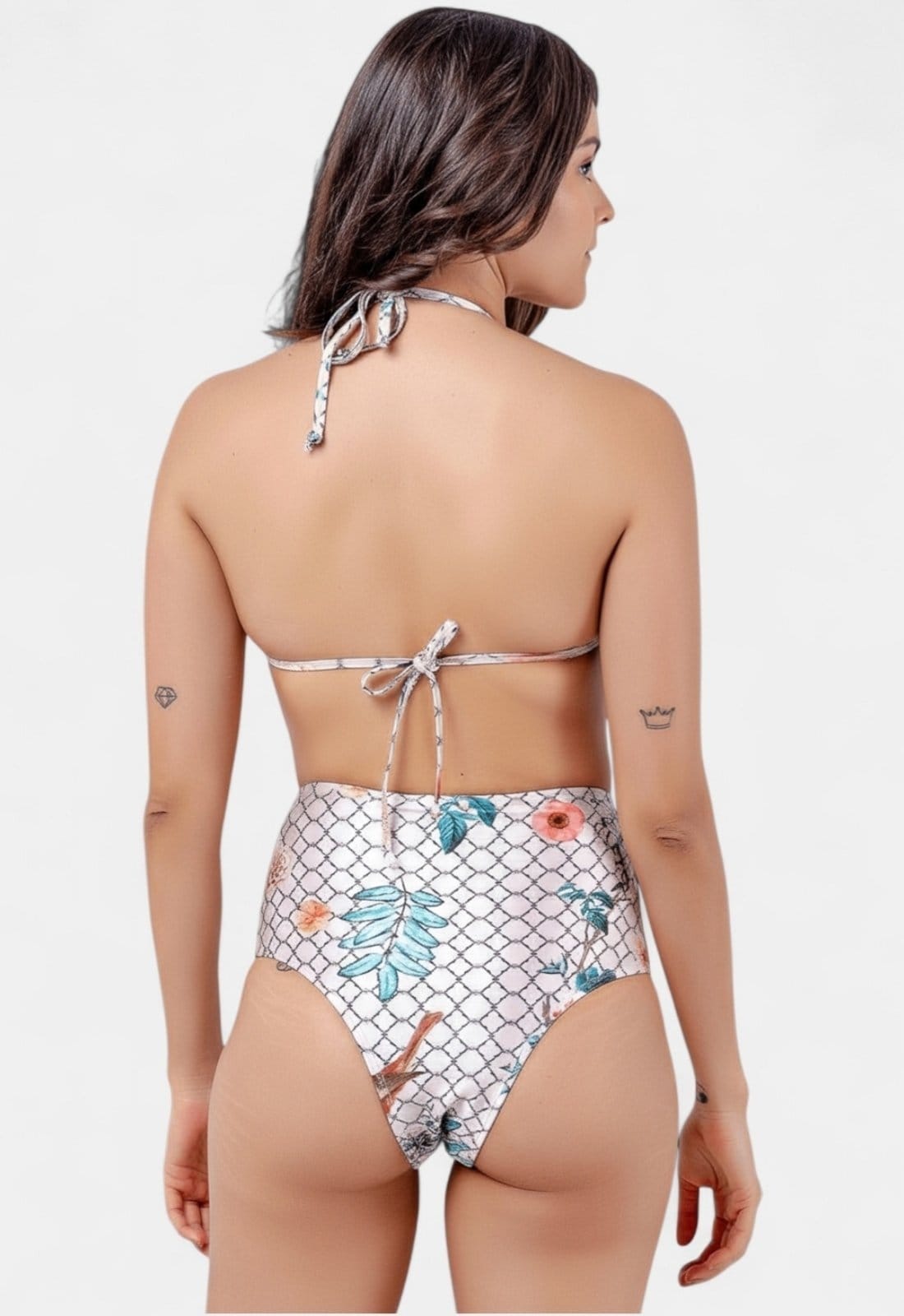 Vista 2 Biquíni Areia Branca Praya Hot Pant Floral Areia Branca branco