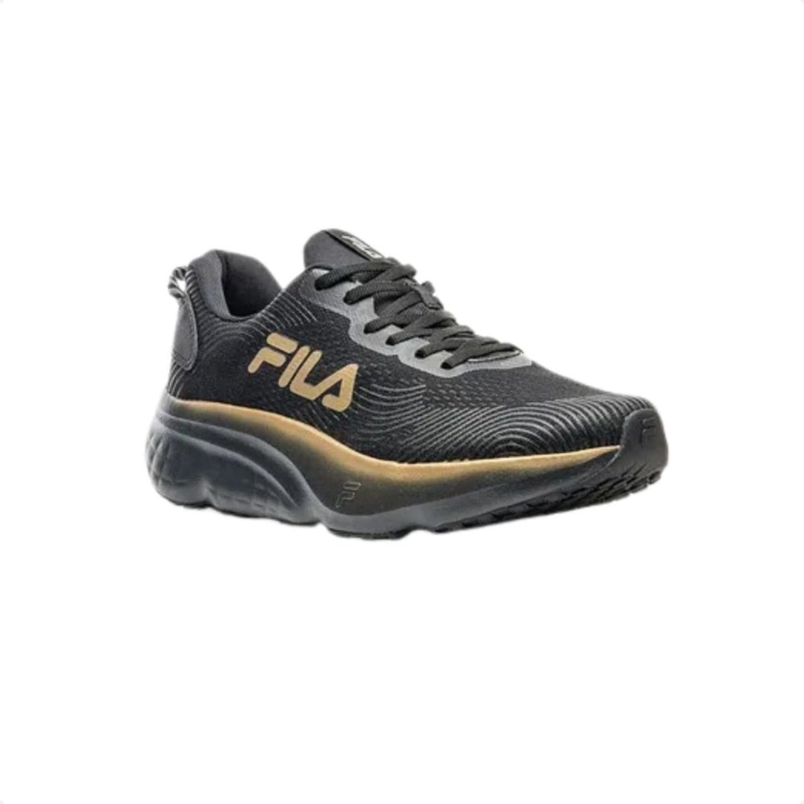 Vista 2 Tênis Running Masculino Fila Maxximus E Dourado Fila preto