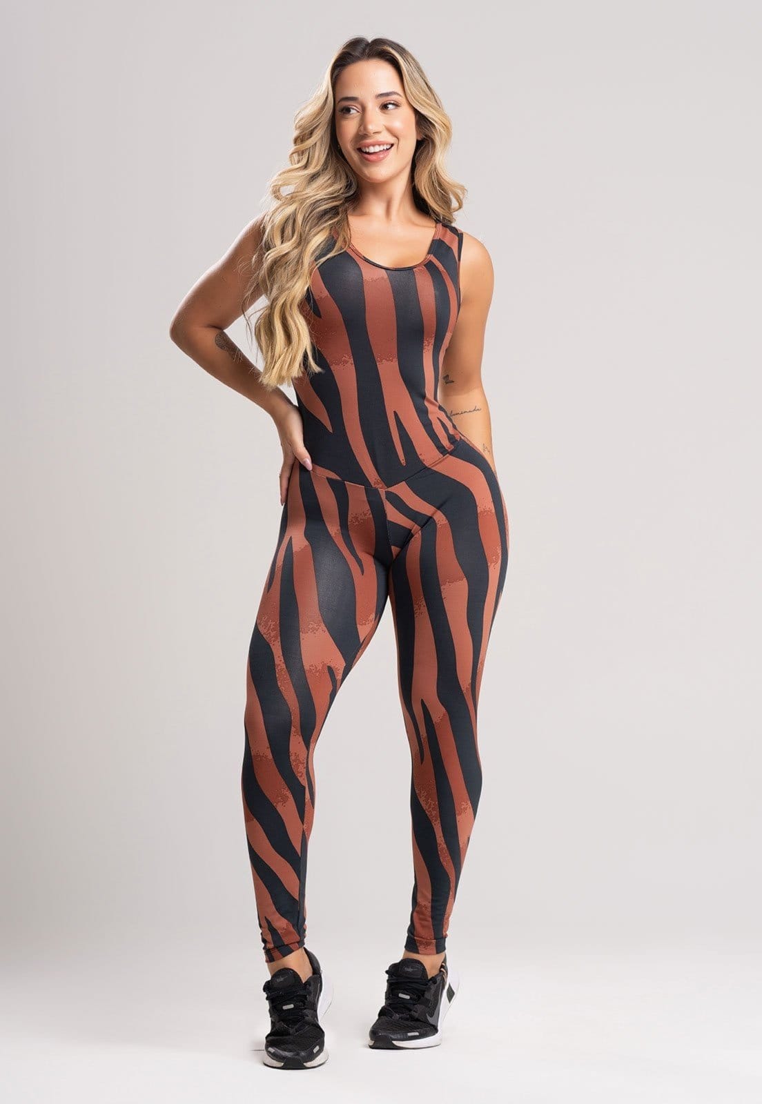 Macacão MVB Modas Longo Suplex Fitness Safari