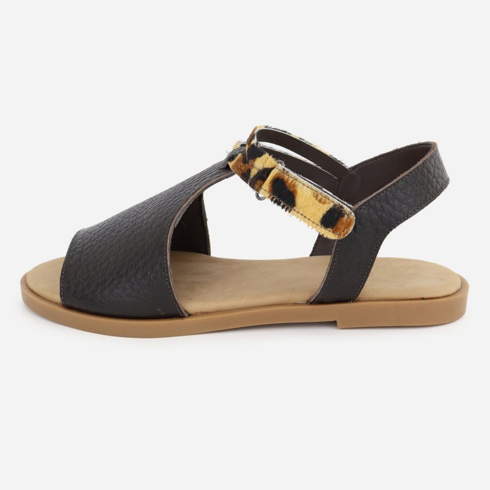 Rasteira Conforto Casual Maria Paula Couro