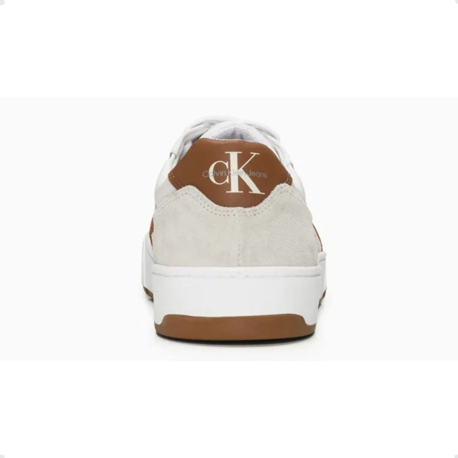 Vista 2 Sapatênis Masculino Calvin Klein Branco E Bege Calvin Klein caramelo