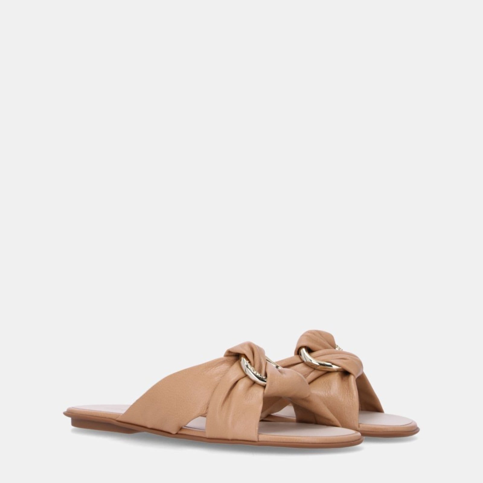 Vista 2 Chinelo Couro - 52210071 Luz Da Lua Luz Da Lua bege