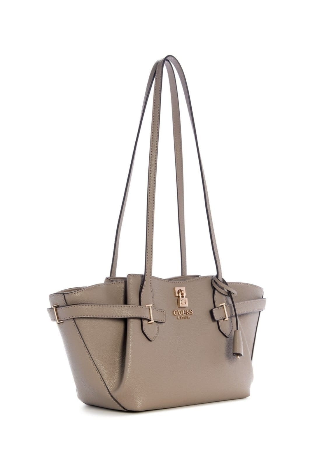 Vista 2 Bolsa Guess Yesba Girlfriend Shoulder Satchel Bege Guess amarelo