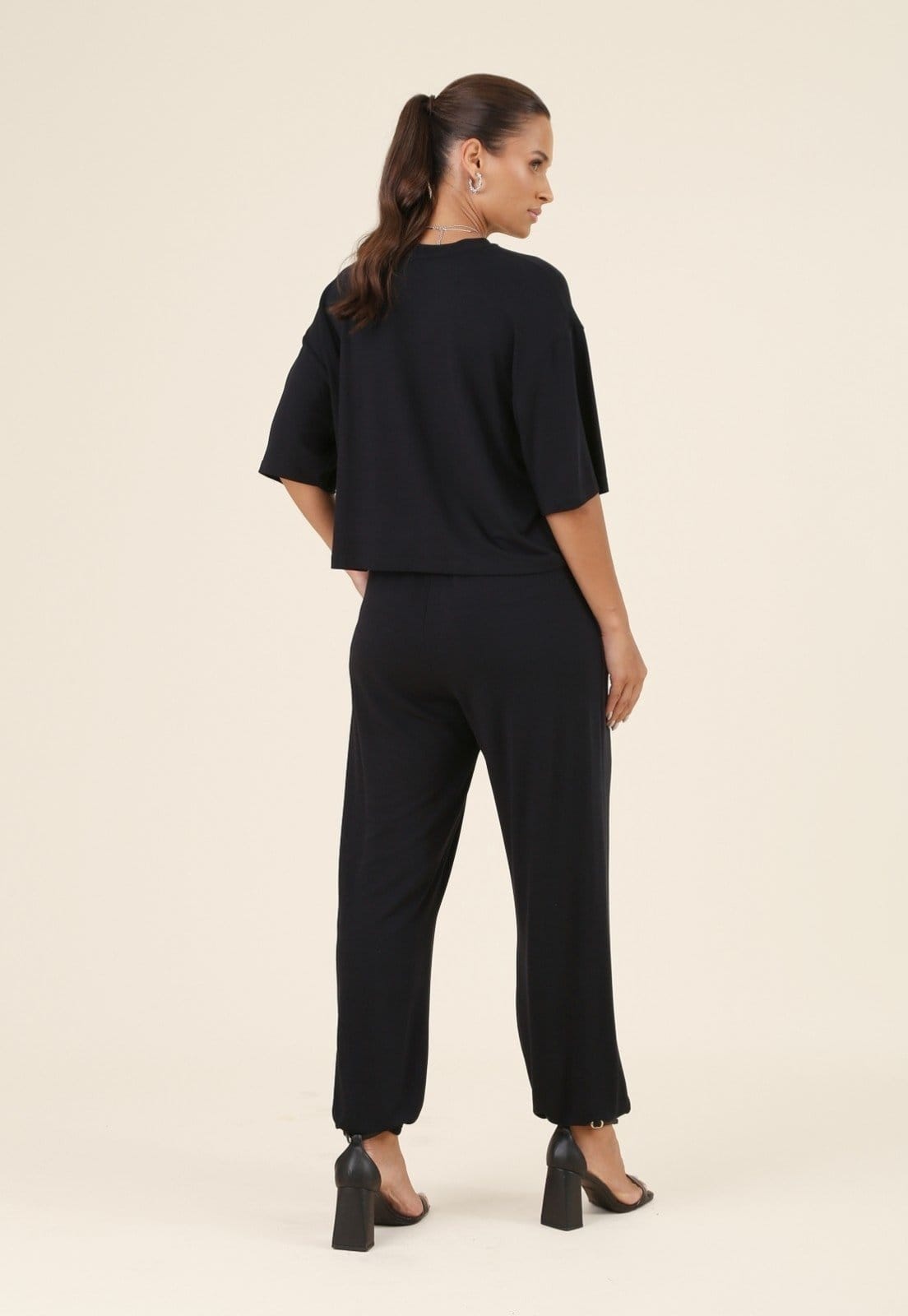 Vista 2 Calça Aladim Pop Me Em Molecotton Pop Me preto