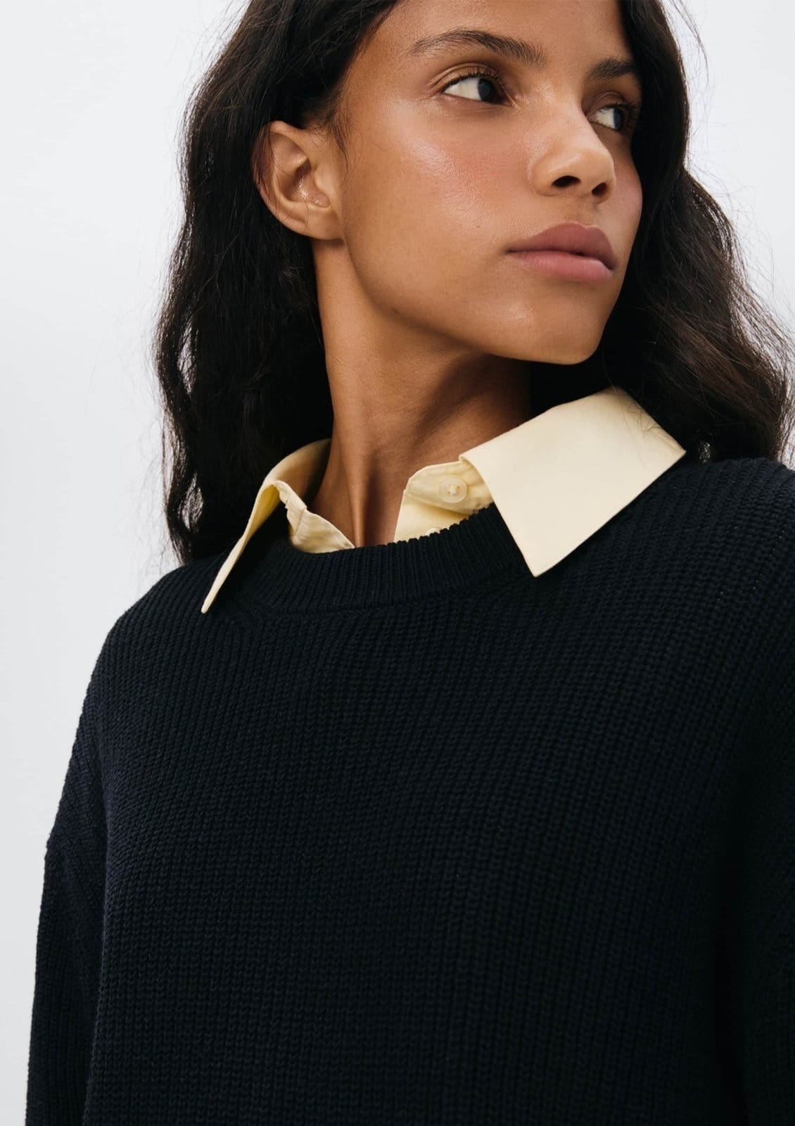 Vista 2 Blusão Feminino Em Tricô de Algodão Hering grafite