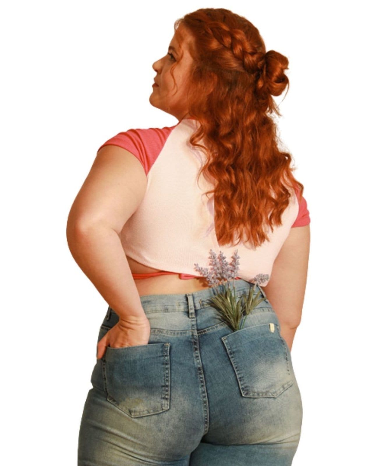 Vista 2 Bermuda Jeans Plus Size Feminina Razon Jeans Razon Jeans multicolorido