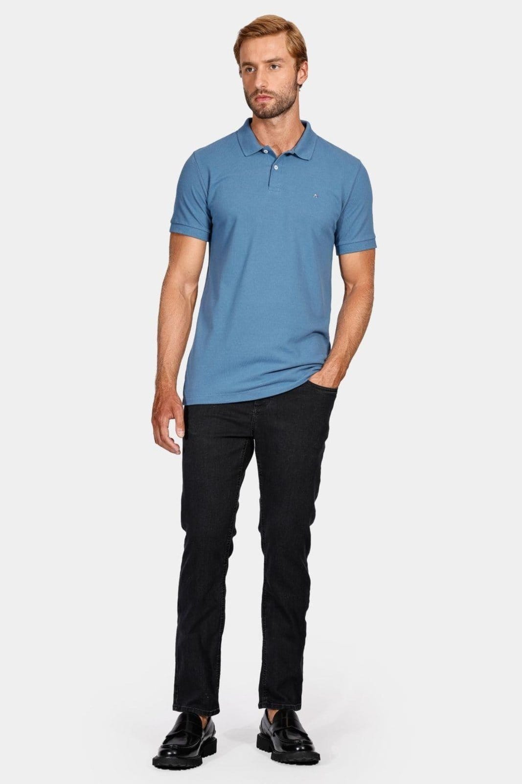 Vista 2 Calça Aramis Jeans Slim Básica Black Out Aramis incolor black