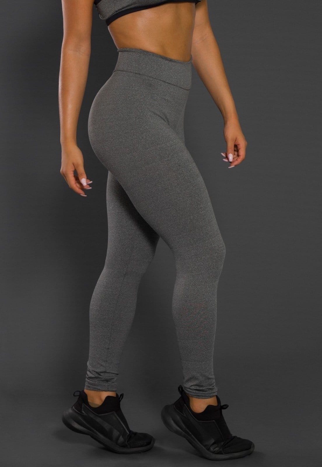 Calça Legging Cintura Alta Diluxo Academia Mescla