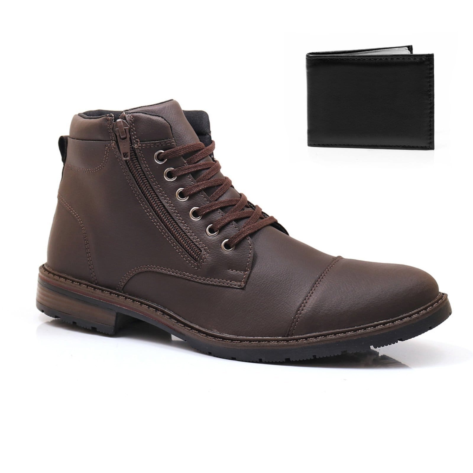 Bota Masculina Bredeni Com Ziper State Com Carteira