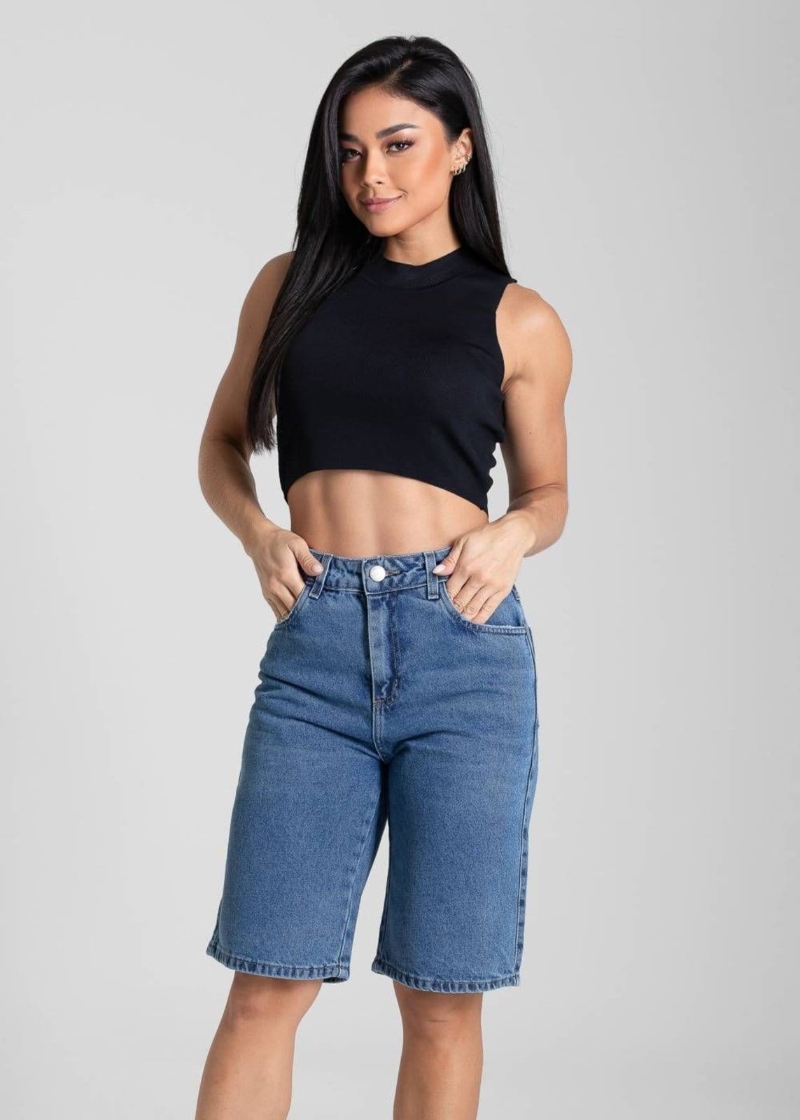 Vista 2 Bermuda Jeans Sawary - 282198 Sawary azul