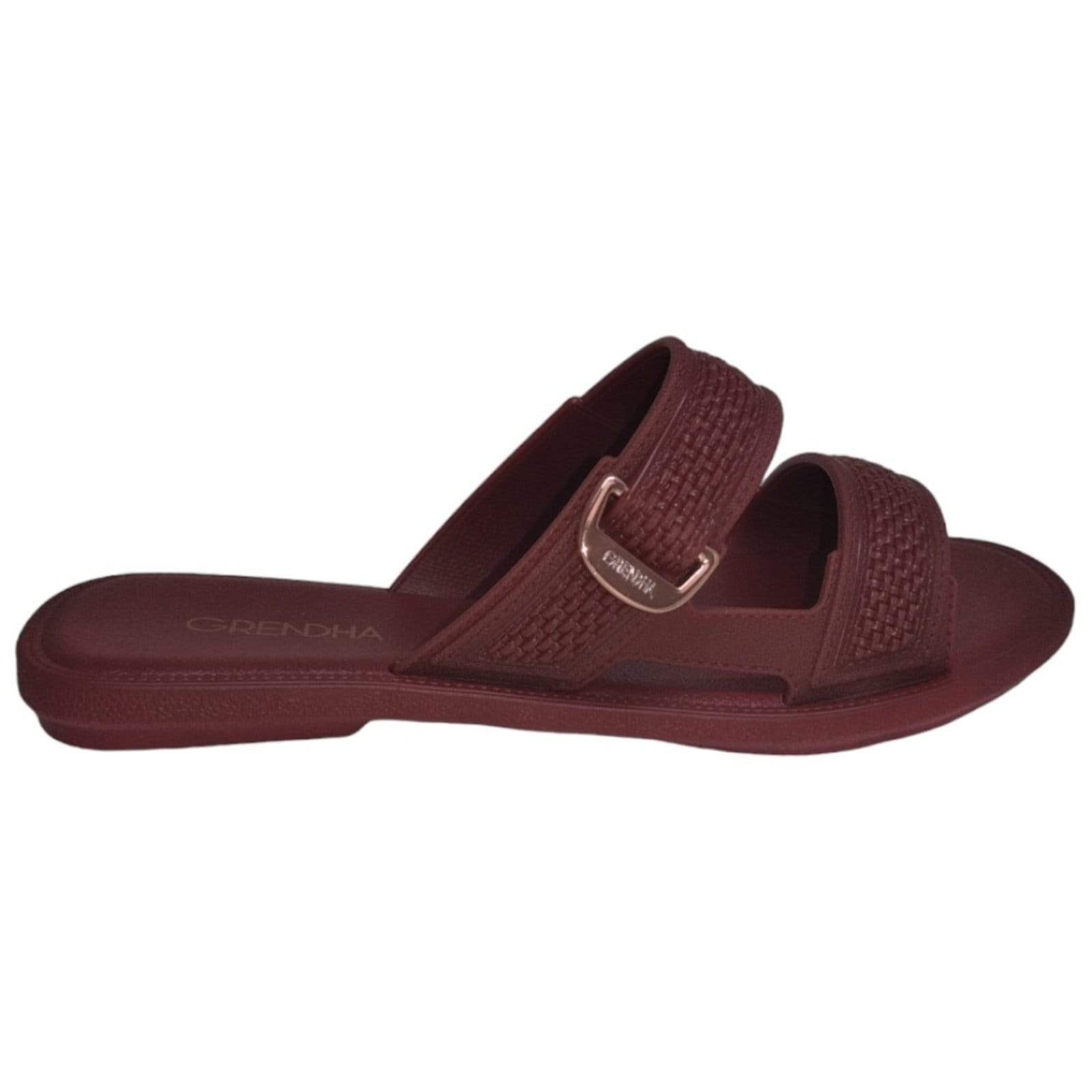 Vista 2 Chinelo Grendha Buriti Rafia Slide Grendene 18707 Feminino Grendene vinho