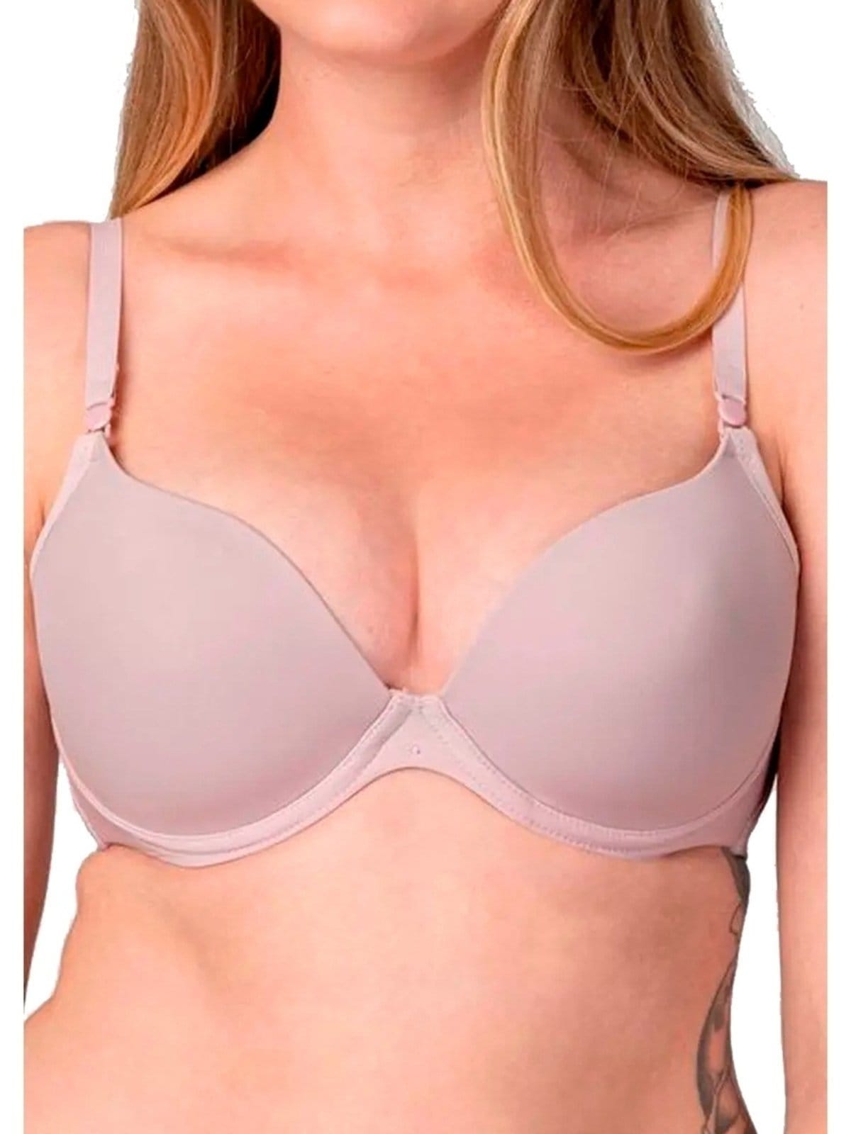 Vista 2 Kit com 3 Sutiãs com Aro e Bojo Push Up Liz 51690 Taça B Liz bege