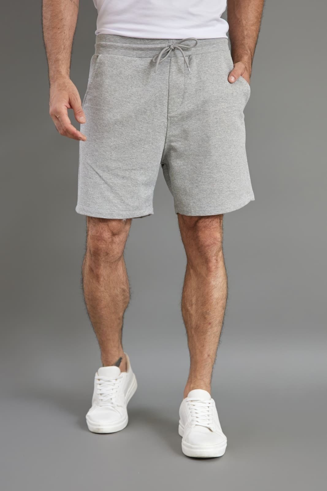 Bermuda Moletom Masculina Com Elástico e Cordão Dialogo Mescla