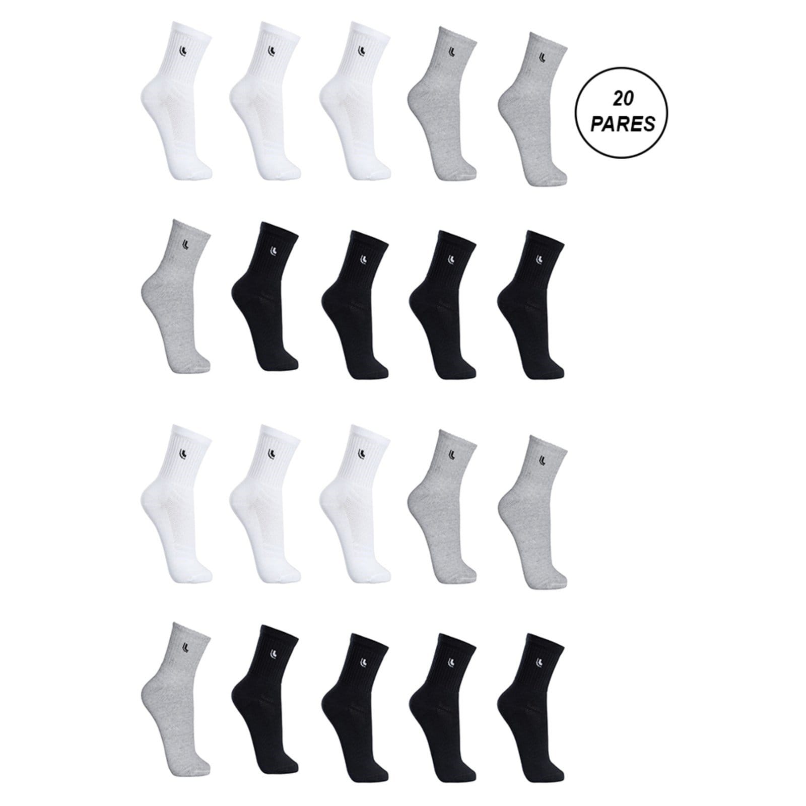 Kit 20 Pares Meias Lupo Cano Médio Sport Sortida