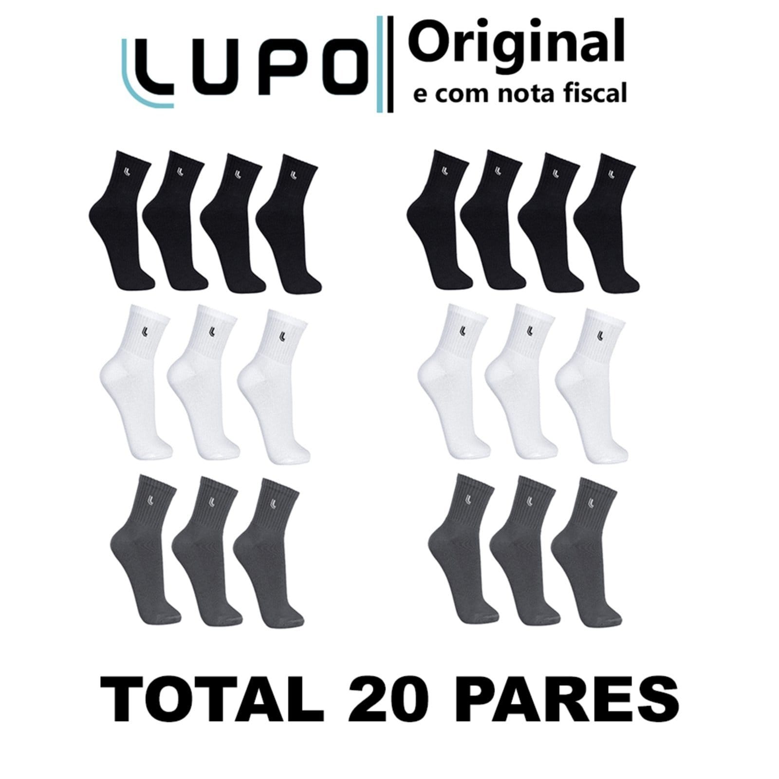 Kit 20 Pares Meias Lupo Cano Médio Sport Sortida - 2