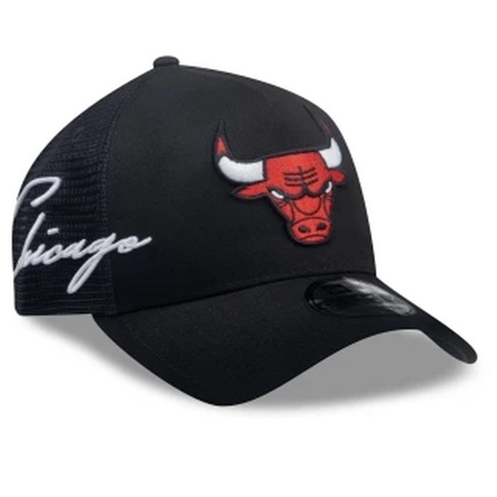 Vista 2 Boné New Era 9FORTY A-Frame Trucker Chicago Bulls NBA new era preto
