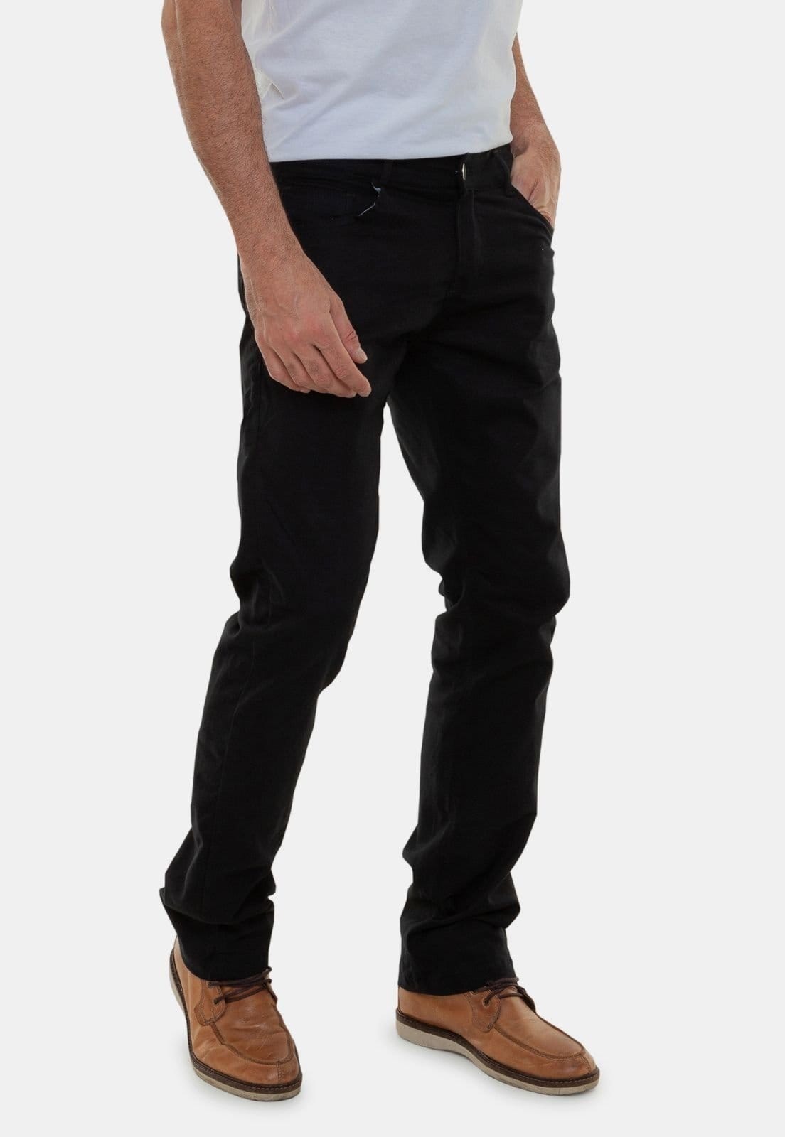 Calça Sarja Masculina Versatti Preta Roma