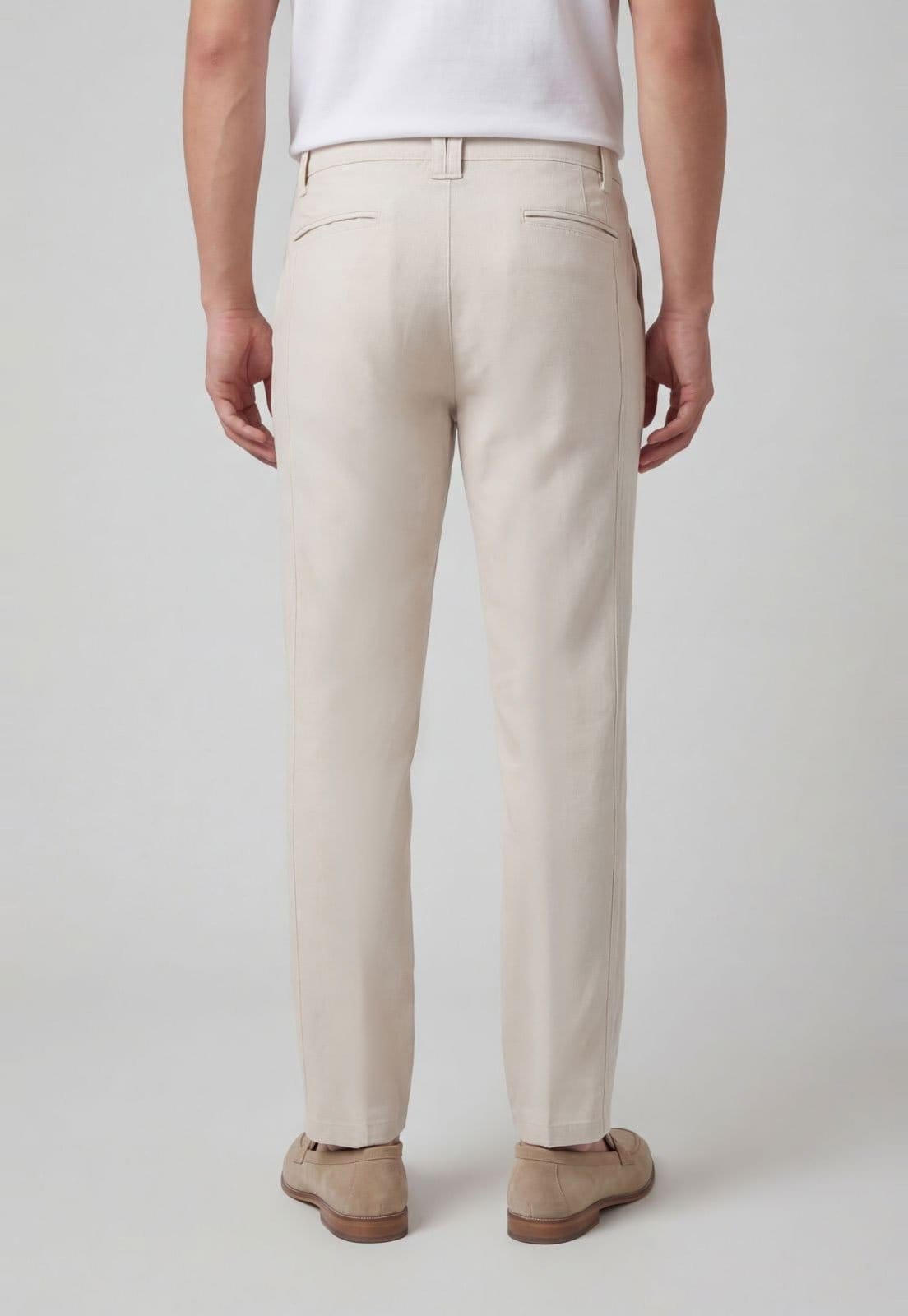 Vista 2 Calça Masculina Colcci Sarja Cintura Média Colcci bege