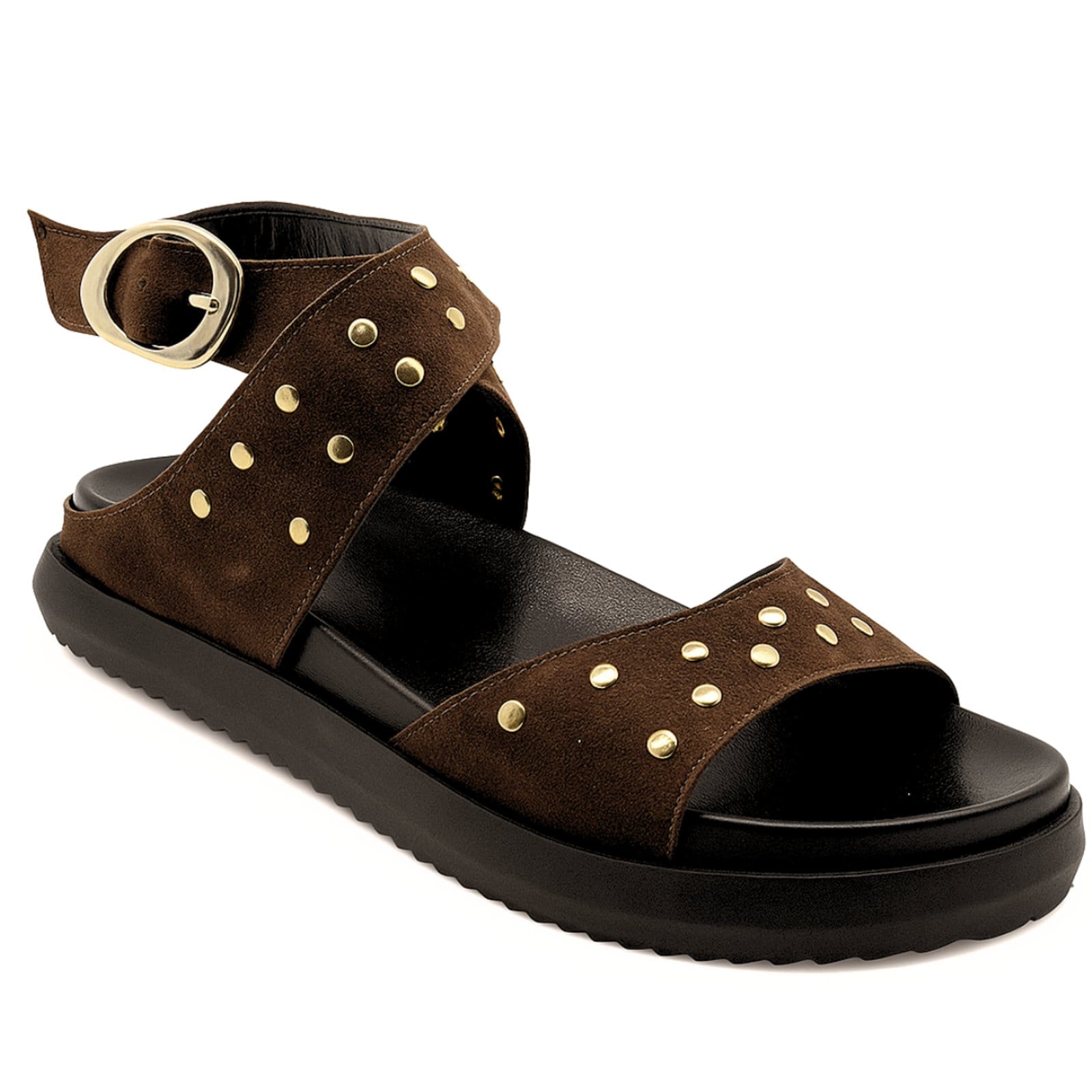 Papete Flatform Feminina Sola Macia Camurça 004
