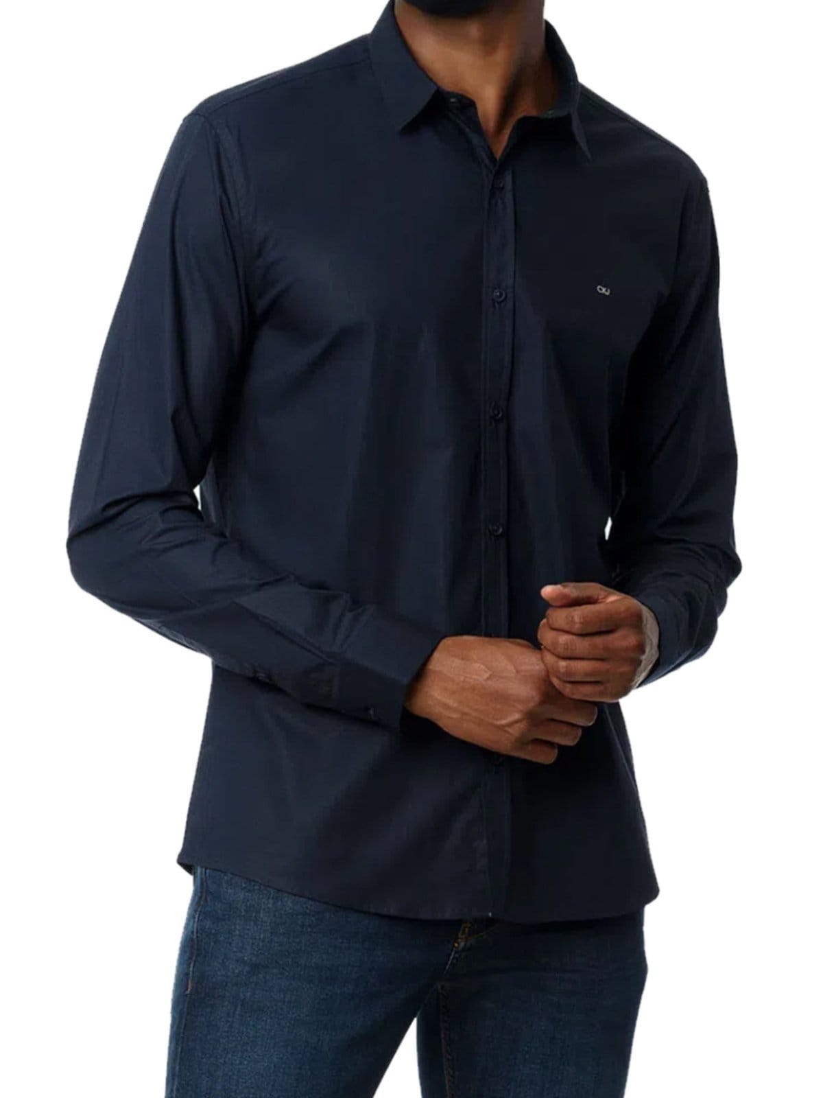 Camisa Calvin Klein Masculina Slim Fit CKJ Logo