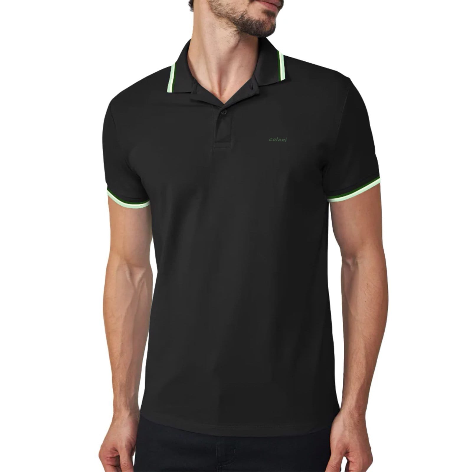 Camisa Polo Colcci 3 Listras Pr26 Masculino